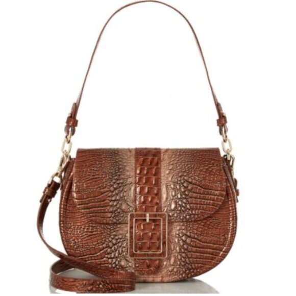 NWT BRAHMIN Ombre Mini Collection Whiskey Cynthia Shoulder Bag